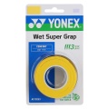 Yonex Overgrip Wet Super Grap 0.6mm (Komfort/glatt/leicht haftend) gelb 3er